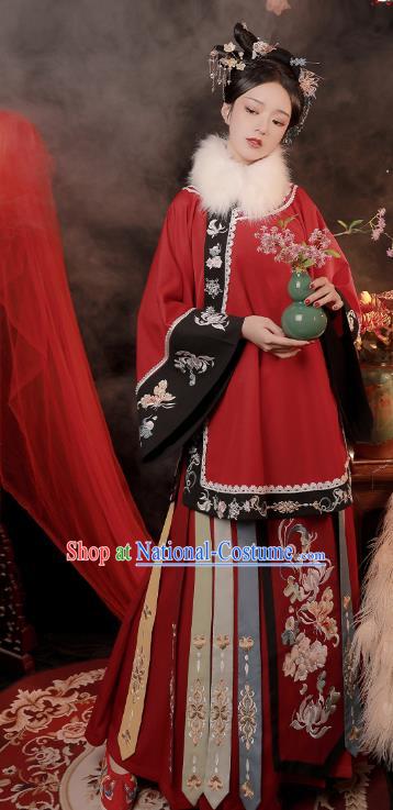 China Traditional Qing Dynasty Wedding Replica Costumes Ancient Imperial Concubine Embroidered Clothing