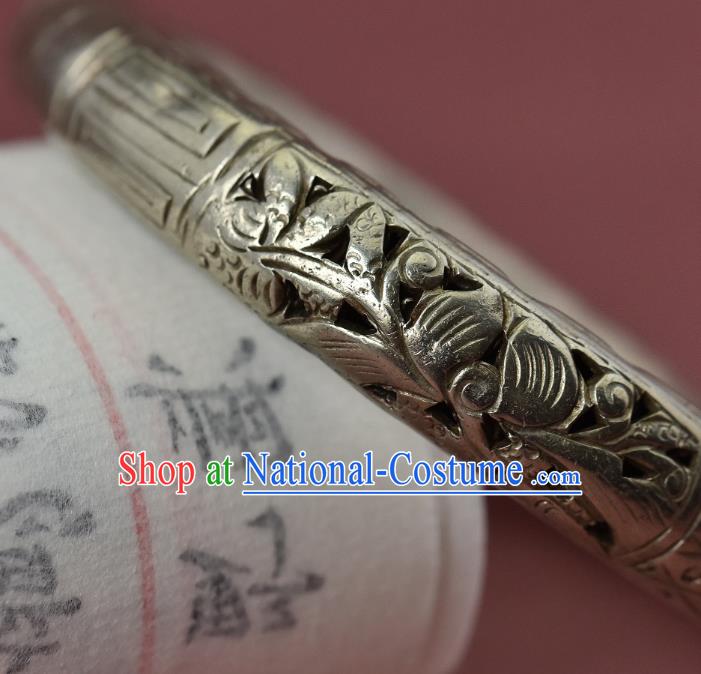 Chinese National Silver Carving Bracelet Traditional Wristlet Accessories