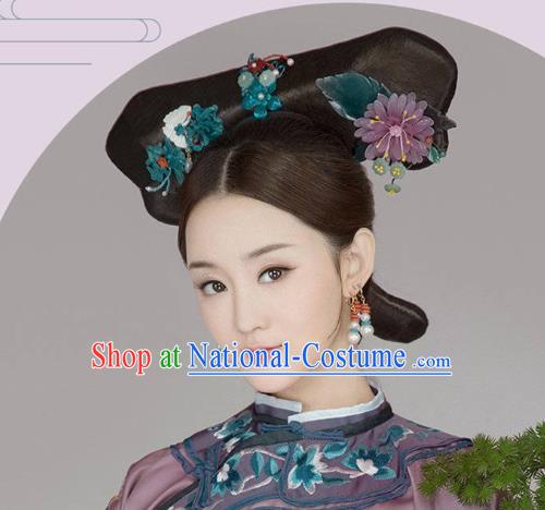 Chinese Ancient Qing Dynasty Imperial Concubine Hair Accessories Story of Yanxi Palace Wei Yingluo Headdress