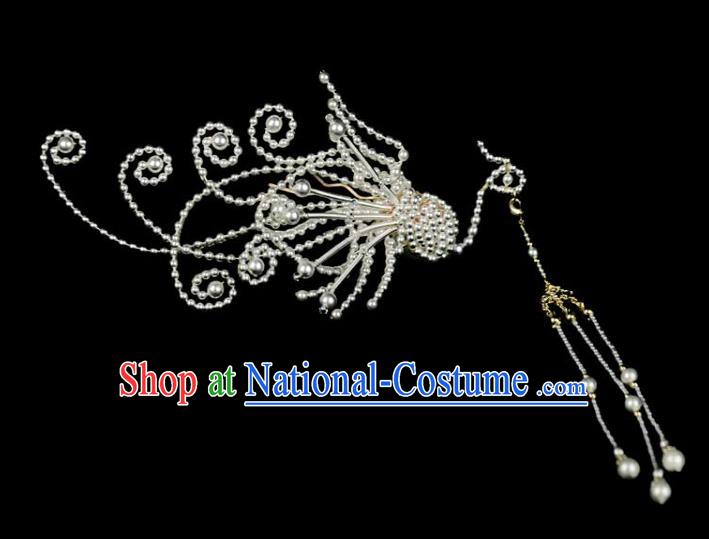 Chinese Traditional Ming Dynasty Princess Phoenix Tassel Hair Stick Ancient Noble Lady Hairpin