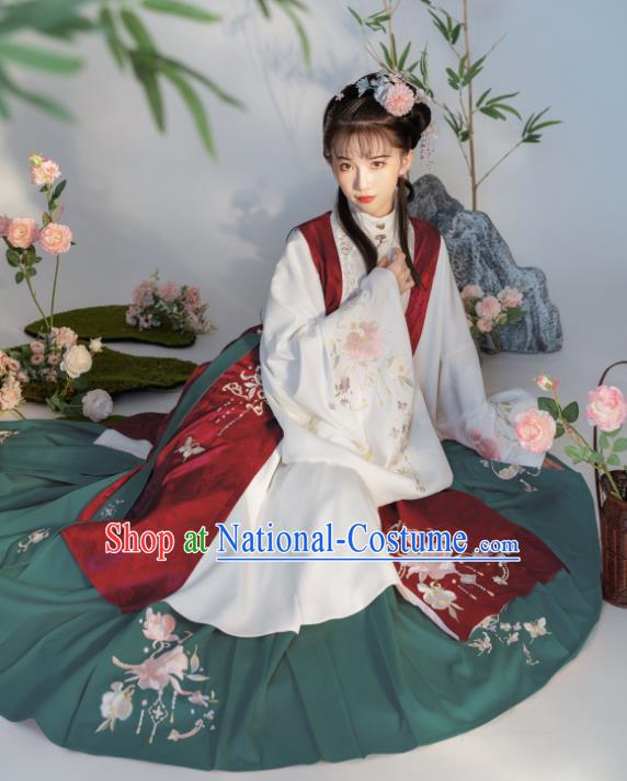 China Traditional Ming Dynasty Noble Lady Historical Costumes Ancient Princess Hanfu Dress Complete Set