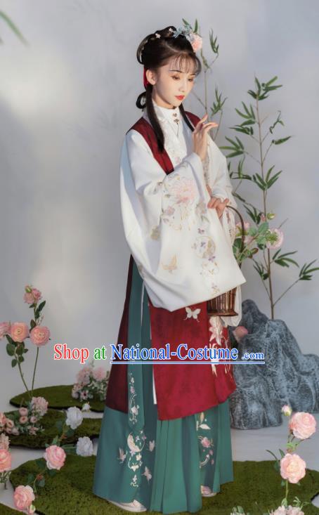 China Traditional Ming Dynasty Noble Lady Historical Costumes Ancient Princess Hanfu Dress Complete Set