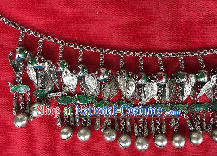 Chinese Ethnic Silver Bells Tassel Belt Traditional Hanfu Waist Accessories