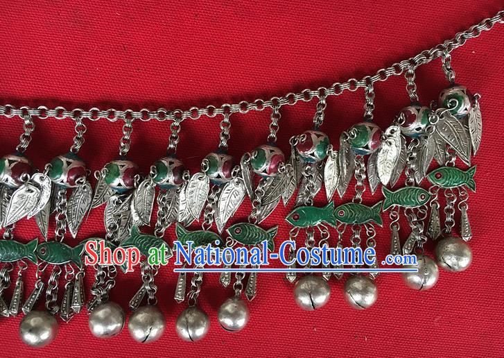 Chinese Ethnic Silver Bells Tassel Belt Traditional Hanfu Waist Accessories