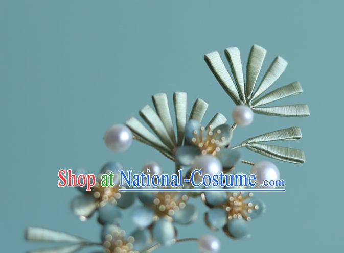 Chinese Ancient Princess Silk Pine Hair Stick Traditional Hanfu Hairpin