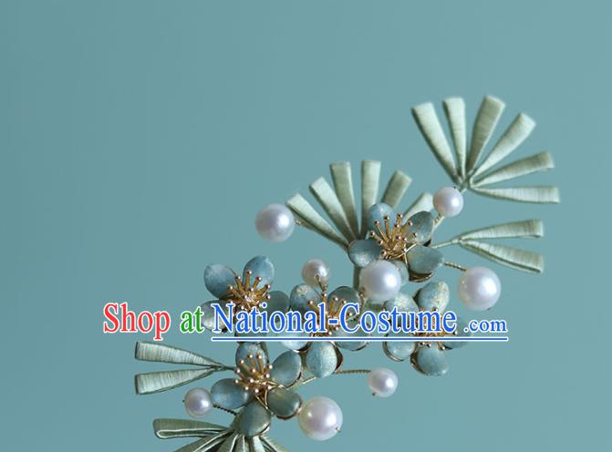 Chinese Ancient Princess Silk Pine Hair Stick Traditional Hanfu Hairpin