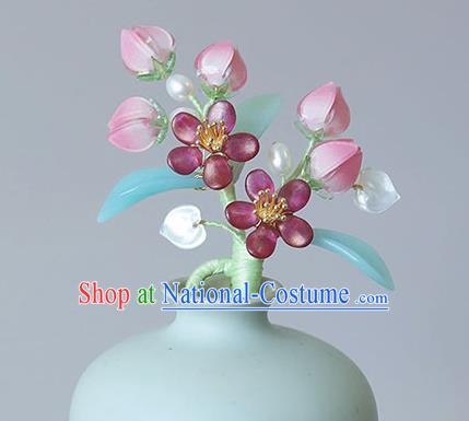 Chinese Traditional Hanfu Hair Accessories Hairpin Ancient Princess Peach Blossom Hair Stick