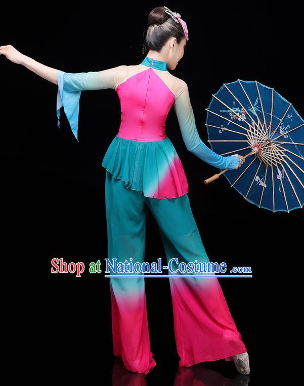 China Traditional Folk Dance Stage Performance Outfits Umbrella Dance Yangko Dance Clothing