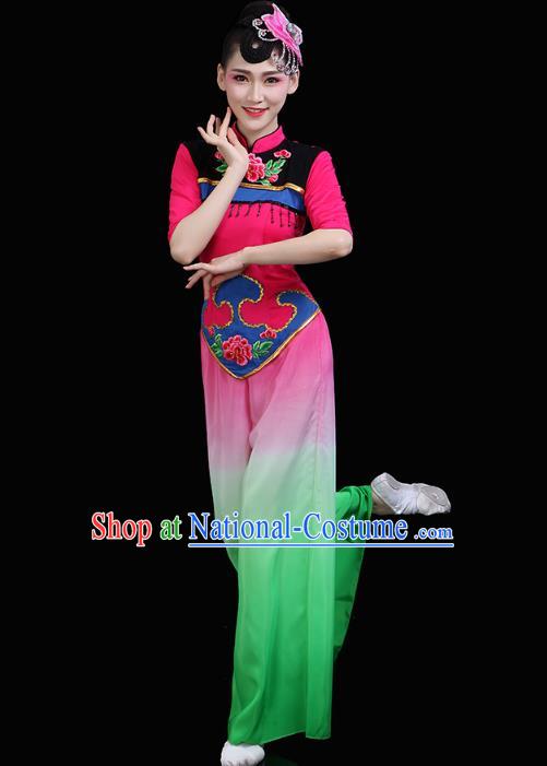 China Yangko Dance Fan Dance Clothing Traditional Folk Dance Stage Performance Outfits