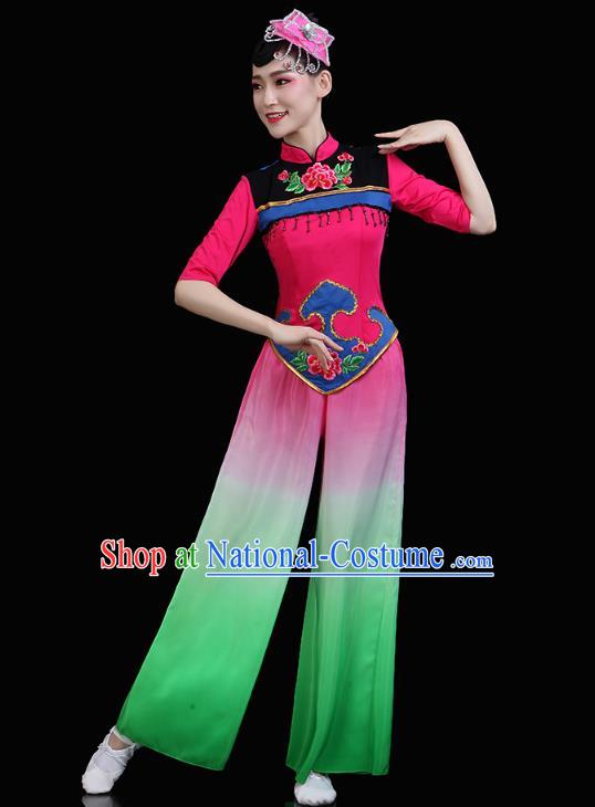 China Yangko Dance Fan Dance Clothing Traditional Folk Dance Stage Performance Outfits