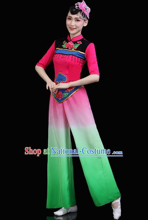 China Yangko Dance Fan Dance Clothing Traditional Folk Dance Stage Performance Outfits