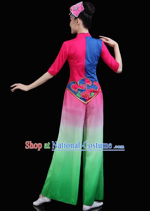 China Yangko Dance Fan Dance Clothing Traditional Folk Dance Stage Performance Outfits