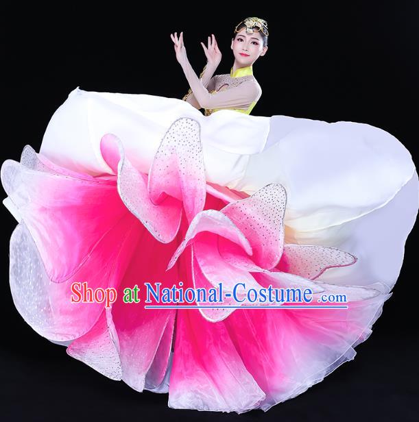 China Modern Dance Peony Dance Clothing Spring Festival Gala Opening Dance Yellow Dress