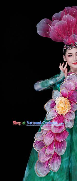 China Modern Dance Group Dance Clothing Spring Festival Gala Opening Dance Green Dress