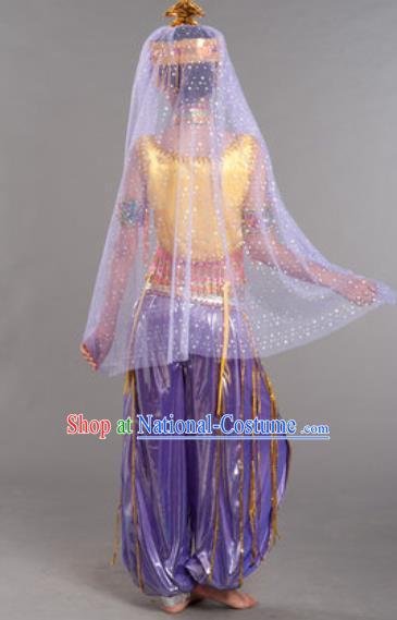 Indian Traditional Belly Dance Outfits Folk Dance Stage Performance Clothing and Hat