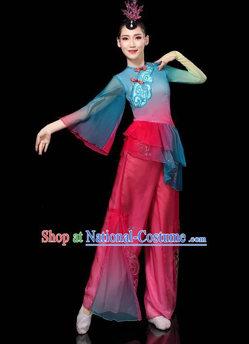 China Yangko Group Dance Clothing Traditional Fan Dance Costume Folk Dance Performance Outfits