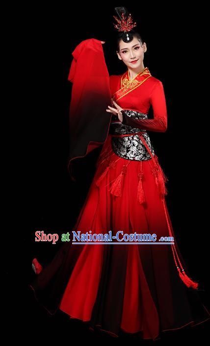 Chinese Water Sleeve Dance Clothing Classical Dance Red Dress Traditional Goddess Dance Performance Costume