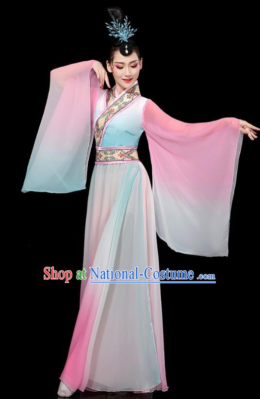 Chinese Umbrella Dance Clothing Classical Dance Wide Sleeve Dress Traditional Stage Performance Uniforms