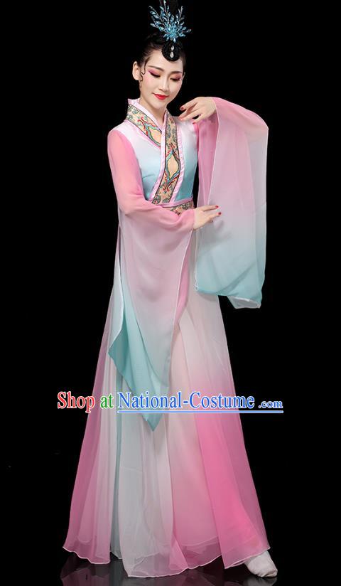 Chinese Umbrella Dance Clothing Classical Dance Wide Sleeve Dress Traditional Stage Performance Uniforms