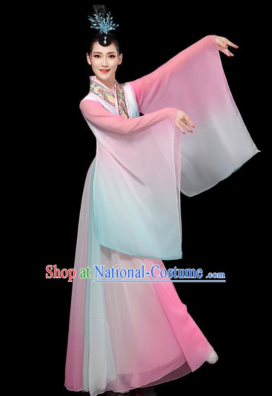 Chinese Umbrella Dance Clothing Classical Dance Wide Sleeve Dress Traditional Stage Performance Uniforms