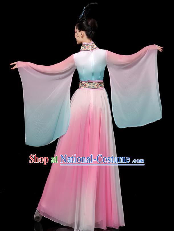 Chinese Umbrella Dance Clothing Classical Dance Wide Sleeve Dress Traditional Stage Performance Uniforms