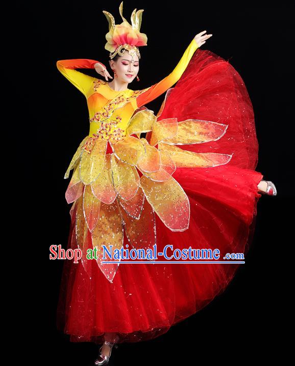 China Spring Festival Gala Opening Dance Dress Woman Modern Dance Flower Dance Clothing