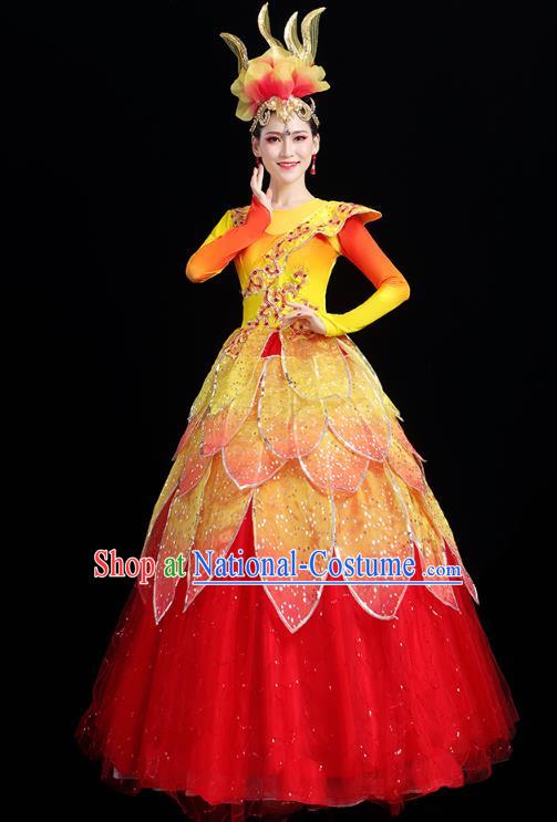 China Spring Festival Gala Opening Dance Dress Woman Modern Dance Flower Dance Clothing