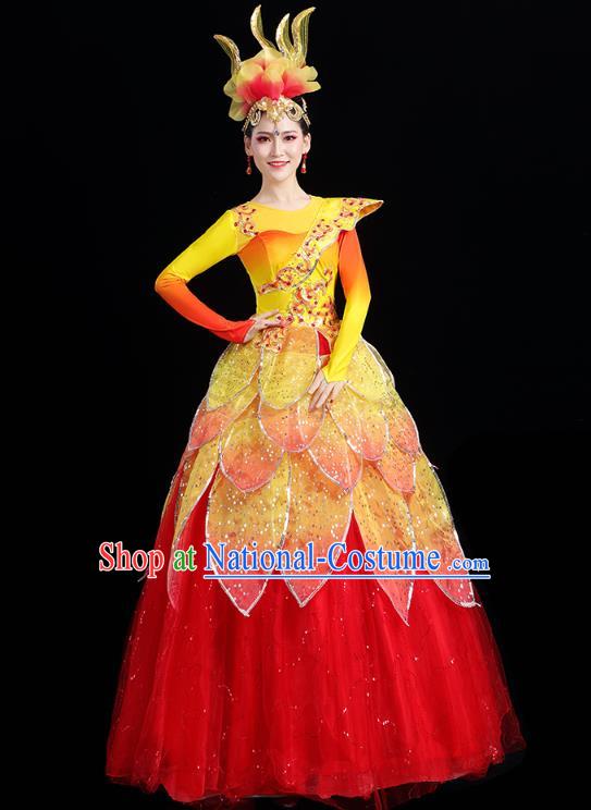 China Spring Festival Gala Opening Dance Dress Woman Modern Dance Flower Dance Clothing