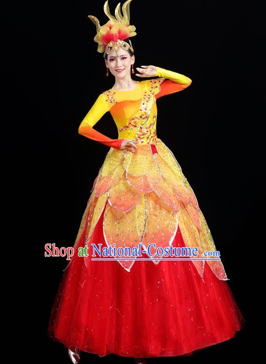 China Spring Festival Gala Opening Dance Dress Woman Modern Dance Flower Dance Clothing