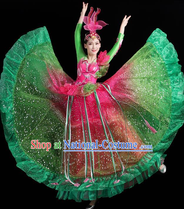 China Modern Dance Lotus Dance Clothing Spring Festival Gala Opening Dance Performance Dress