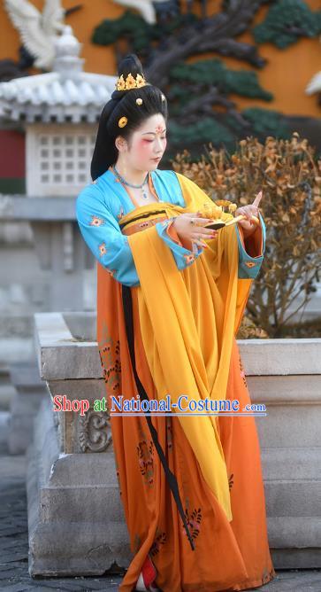 China Traditional Tang Dynasty Court Woman Clothing Ancient Palace Lady Hanfu Dress Costumes