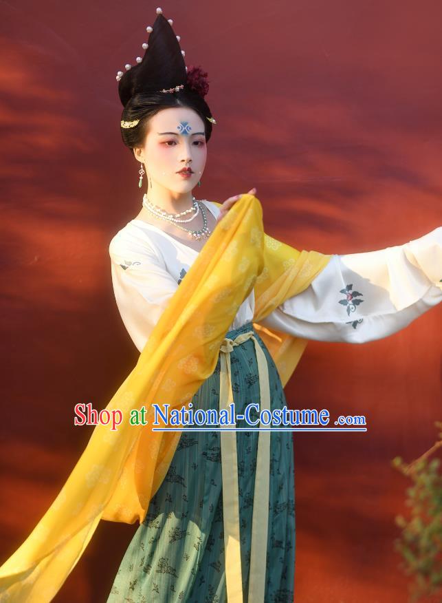 Traditional China Tang Dynasty Court Lady Historical Costumes Ancient Imperial Consort Hanfu Dress