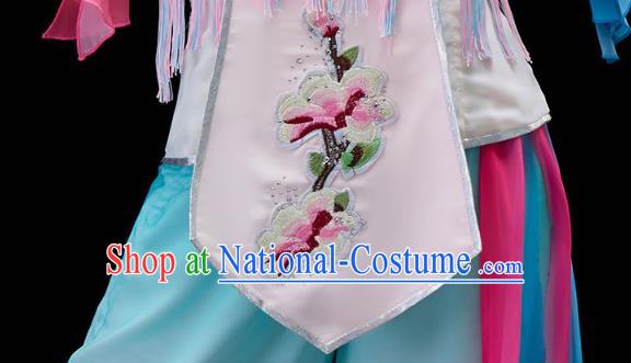 China Fan Dance Embroidered Clothing Traditional Folk Dance Yangko Dance Outfits