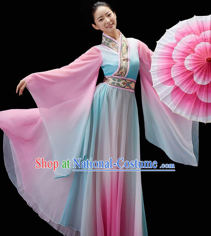 China Classical Dance Dress Traditional Umbrella Dance Garment Solo Dance Clothing