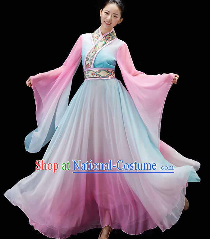 China Classical Dance Dress Traditional Umbrella Dance Garment Solo Dance Clothing