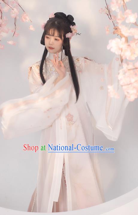 China Ancient Princess Embroidered Hanfu Dress Traditional Ming Dynasty Historical Costumes for Nobility Lady