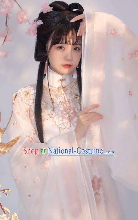 China Ancient Princess Embroidered Hanfu Dress Traditional Ming Dynasty Historical Costumes for Nobility Lady