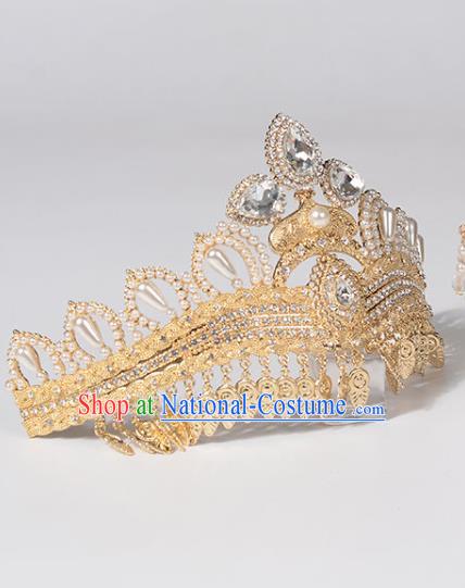 India Bollywood Queen Royal Crown Indian Stage Performance Hair Accessories