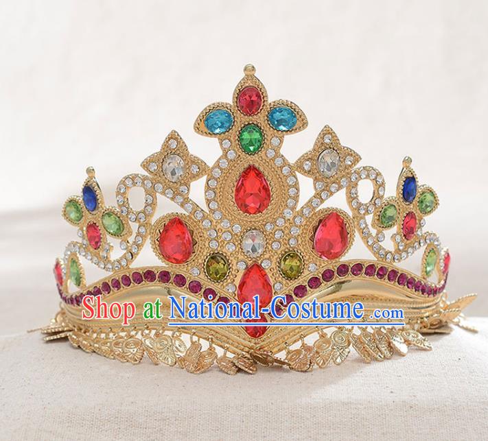 India Court Colorful Crystal Royal Crown Asian Indian Bollywood Drama Empress Headdress