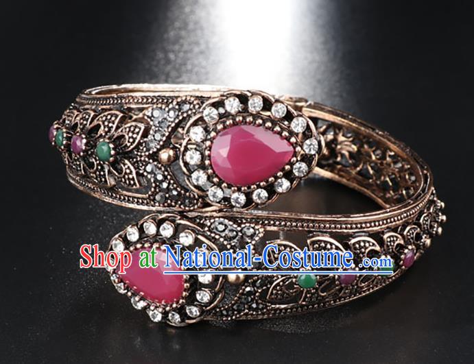 Asian Indian Court Woman Bracelet India Belly Dance Wristlet Accessories Bangle