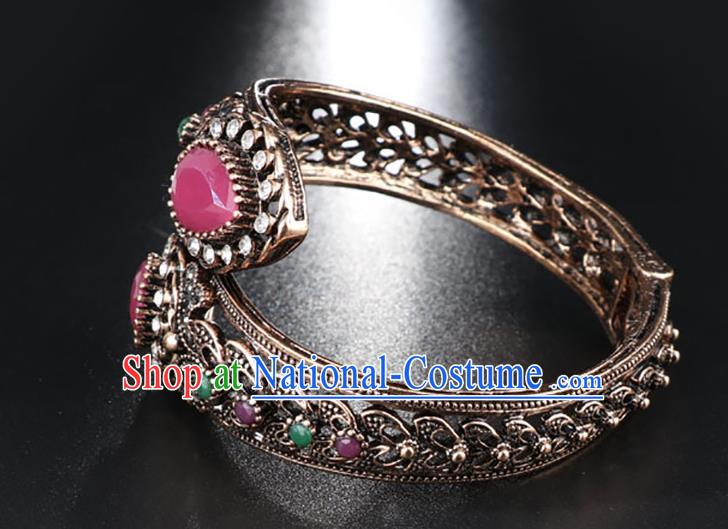 Asian Indian Court Woman Bracelet India Belly Dance Wristlet Accessories Bangle