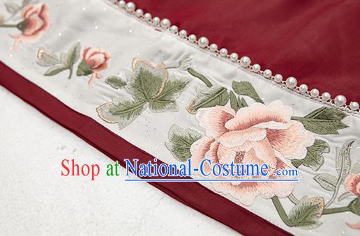 Traditional China Song Dynasty Wedding Historical Clothing Ancient Royal Princess Red Hanfu Dress Complete Set