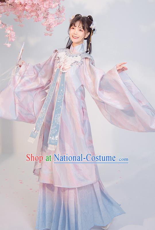 Traditional China Ancient Fairy Princess Hanfu Dress Ming Dynasty Noble Lady Historical Clothing Complete Set