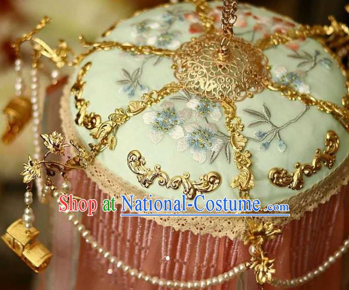 Handmade China Ancient Palace Lantern Traditional Song Dynasty Embroidered Silk Portable Lamp