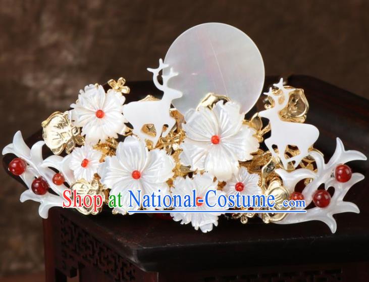 Chinese Ancient Palace Princess Hairpin Hanfu Hair Accessories Traditional Tang Dynasty Hair Crown