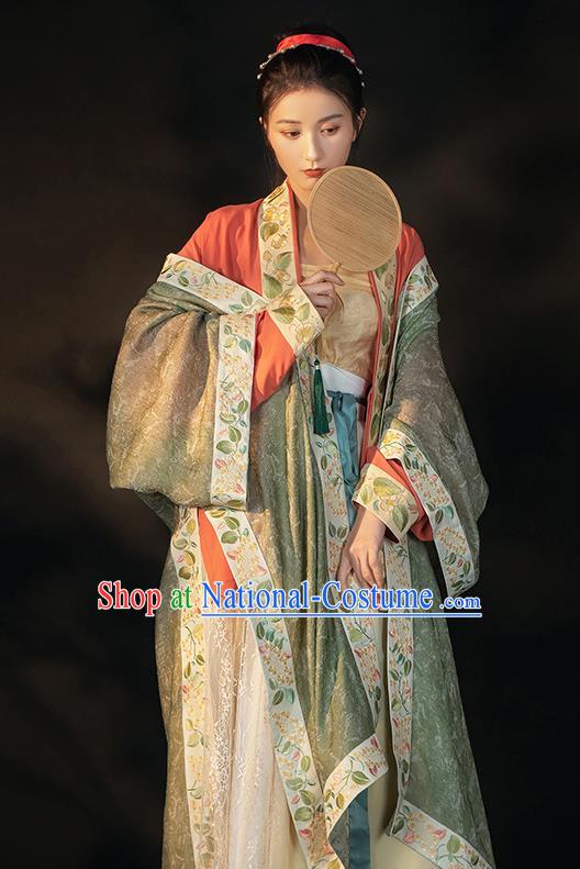 China Traditional Song Dynasty Imperial Concubine Historical Clothing Ancient Court Woman Hanfu Dress Apparels