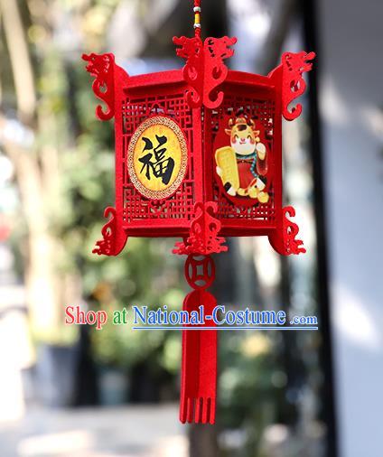 China New Year Red Lantern Handmade Hanging Lamp Decoration