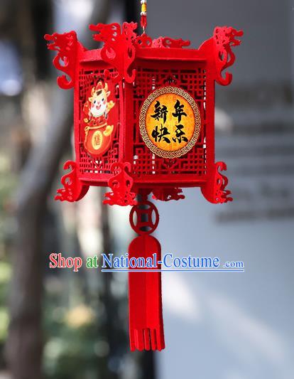 China New Year Red Lantern Handmade Hanging Lamp Decoration