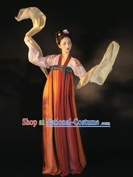 China Traditional Tang Dynasty Palace Lady Historical Clothing Ancient Royal Princess Hanfu Dress