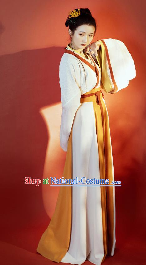 China Ancient Imperial Concubine Hanfu Dress Garment Traditional Jin Dynasty Court Princess Historical Costumes